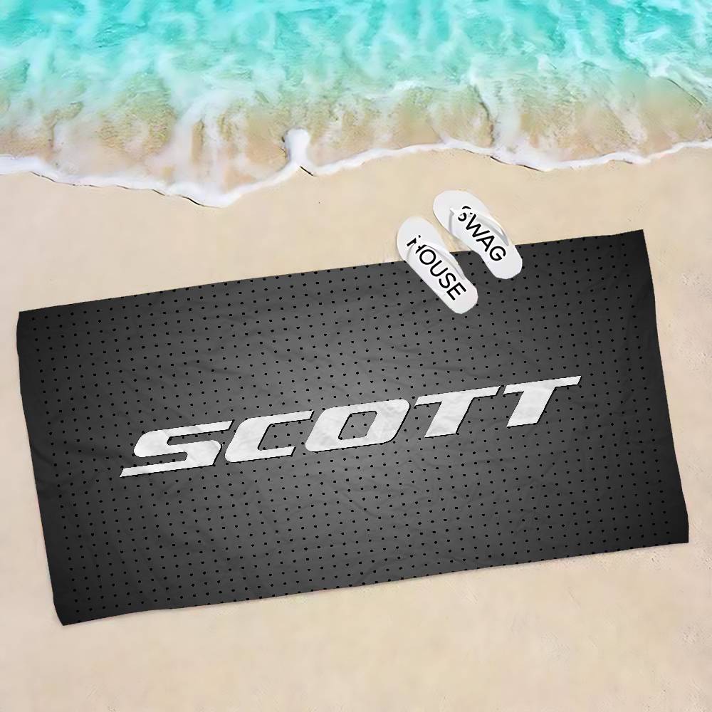 Asciugamano da Spiaggia in Microfibra con Logo S-Scott Bike Assorbente Asciugatura Rapida Morbido per Yoga Nuoto Resort Escursionismo