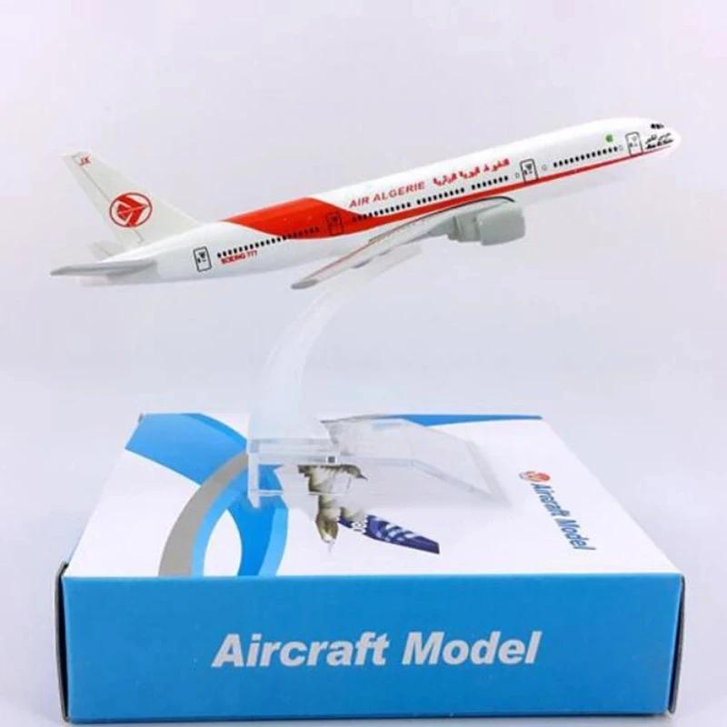 16CM 1/400 Boeing B777-200 Model Air Algeria Airlines Base Alloy Metal Aircraft Plane Airliner Display Adult Boys Kid Collection