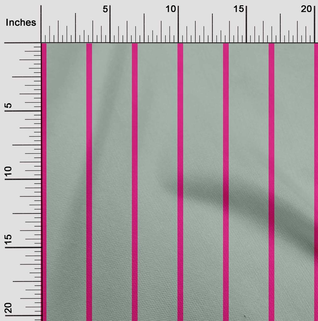oneOone Cotton Flex Baby Pink Fabric Pin Stripe Dress Material Fabric Print Fabric By The Yard 40 Inch