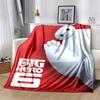 1pc Baymax Print Blanket, Cute Cartoon Design, Living Room Home Decoration Sofa Travel Soft and Cozy