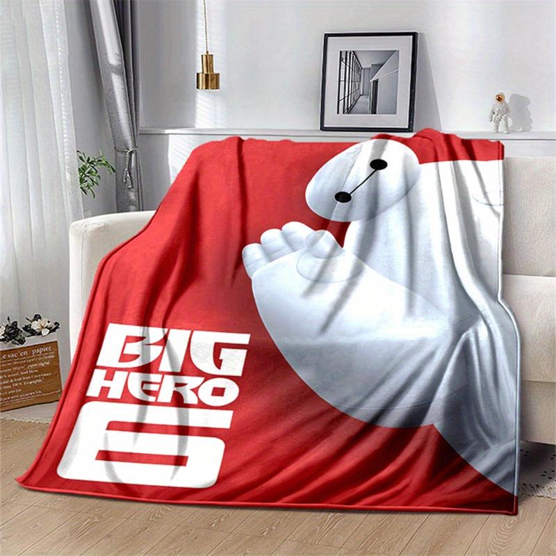 

1pc Baymax Print Blanket, Cute Cartoon Design, Living Room Home Decoration Sofa Travel Soft and Cozy 130cmx150cm