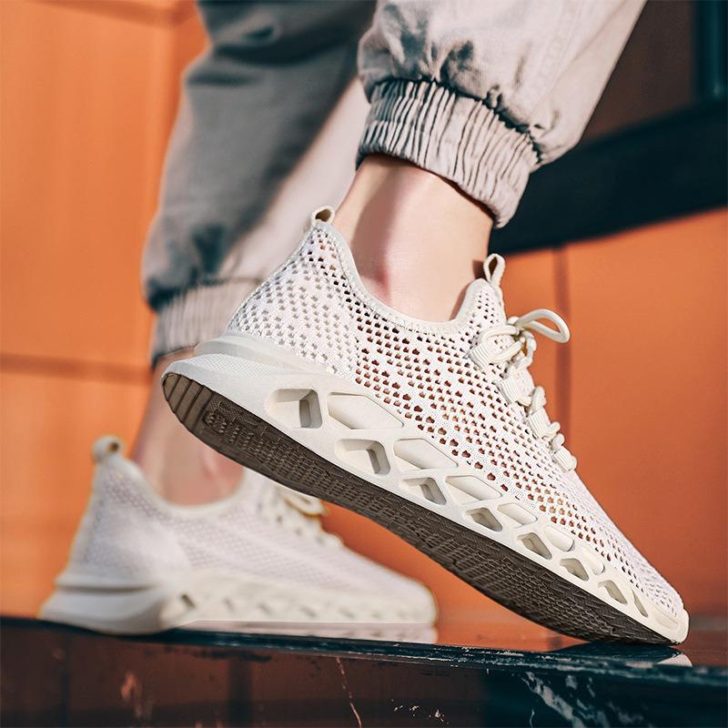 Men's Summer Mesh Shoes New Mesh Hollow Casual Running Shoes Breathable Thin Men's Casual Shoes