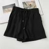 Pantaloni cu picioare largi de mărime Plus Pantaloni scurți casual largi Pantaloni scurți de vară cu talie înaltă de damă
