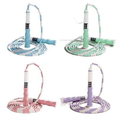 2.5 M Segmented Fitness Jump Rope Adjustable Length Signable Soft Bead Skipping Rope No Hurt Professional Lose Weight