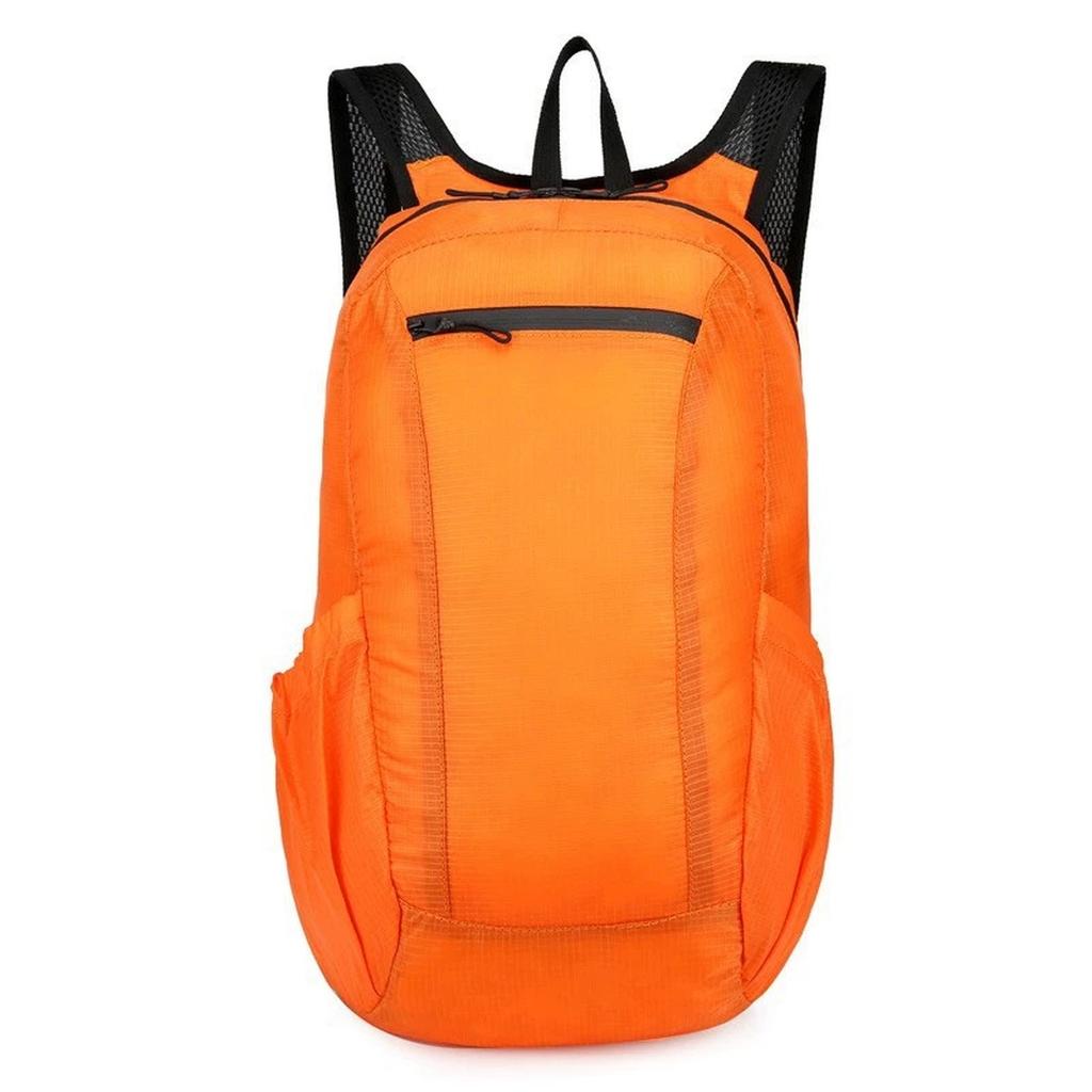 Casual Zipper Sports Backpack Polyester Large Capacity Camping Backpack Waterproof Ultralight Foldable Travel Bag Men