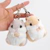 Fluffy Plush Squirrel Cute Women Keychain Drop Handbag Car Pendant Keyring Lovely Faux Rabbit Fur