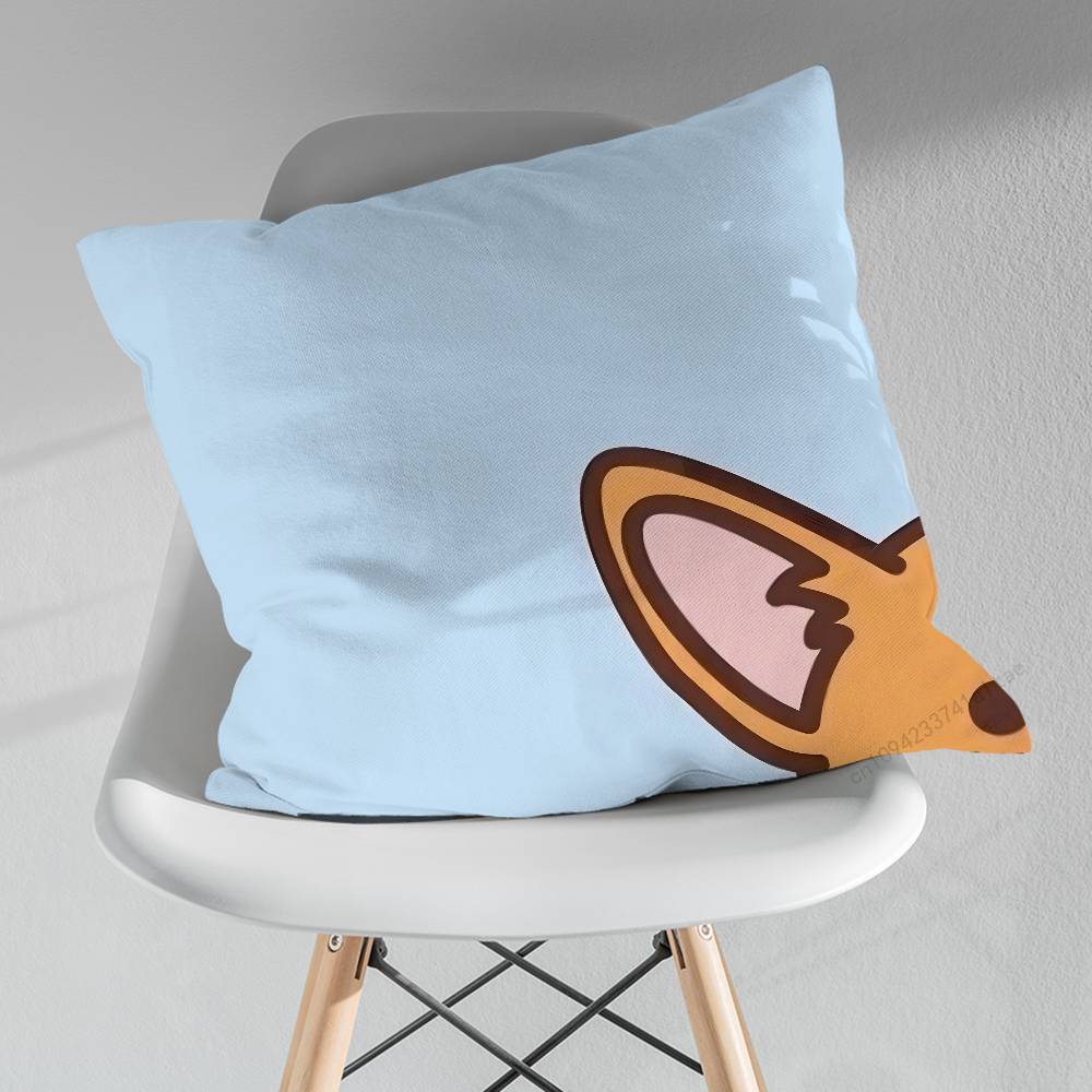Cute Corgi Puppy pillow over living room sofa cushion cover home decoration bedroom room bed pillow cover