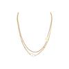 CD Serie Doppelreihige Kristallkette Damen Halskette Gold N1155PMTCY-D301