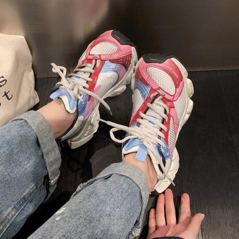 "Ziyan" Paris early autumn~ color matching niche dad shoes women's new thick-soled niche casual versatile sports shoes