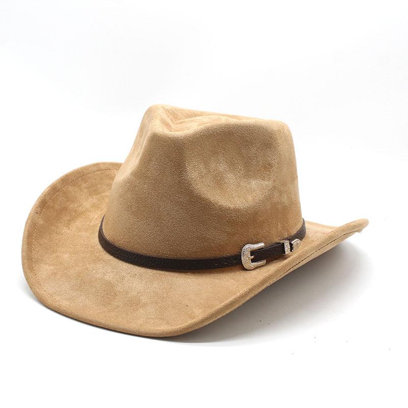 Wide Belt Suede Ethnic Style Western Cowboy Top Hat Jzj-255