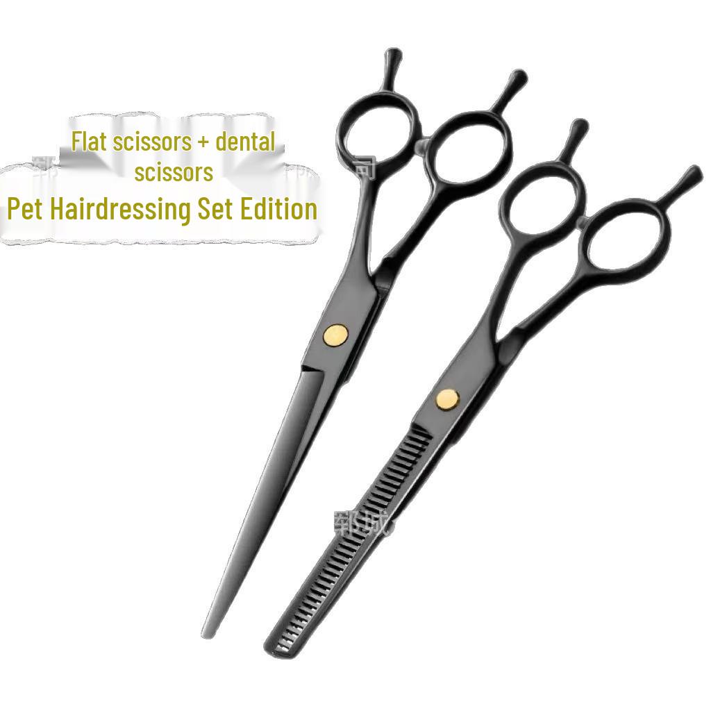 In-Stock Curved Dog Grooming Scissors Set for Hair Cutting and Trimming