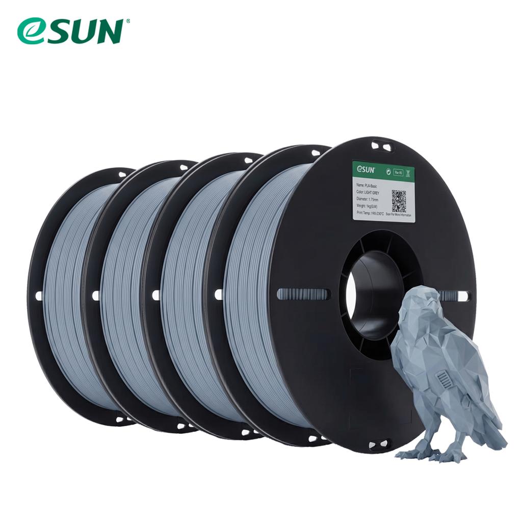ESUN PLA 3D Printing Filament 1.75mm Light Grey FDM Plastic Rod 1KG 27 Colors Factory Quality Guarantee ROHS REACH