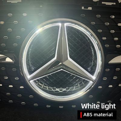 Insignia de Parrilla de Coche, Emblema Frontal 3D con Luces LED Para Mercedes Benz W205 W212 W213 W204 ML W166 CLA C117 W176 W177 E GLA GLC GLE