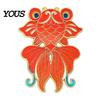 Decorative Metal Lapel Pin Chinese Style Paper Kite Brooch, Enamel Butterfly Goldfish Swallow Vintage Women Jewelry Badge, for Clothing Scarves