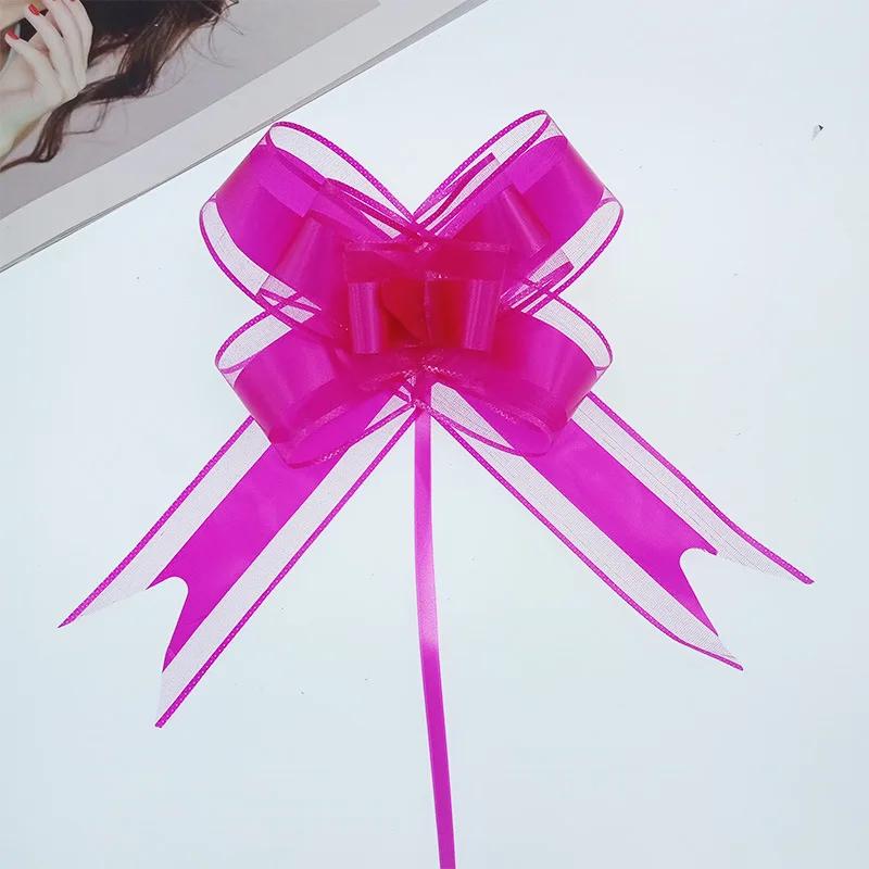 10pcs 5cm Beautiful Pull Bow Ribbon Gift Packing flower bow Bowknot Party Wedding Car Room Decoration Party DIY WED RIBBON