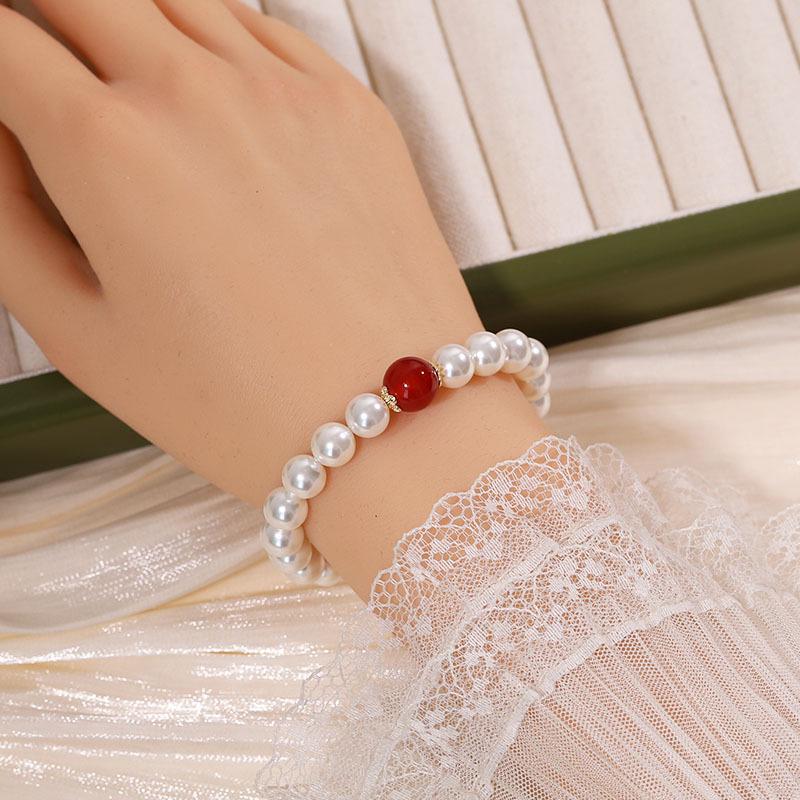 Women s High-End Natural Shell Pearl & Agate Bracelet: Elegant Luxury Jewelry Gift