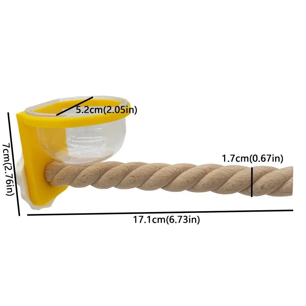 Wear-resistant Bird Cage Feeder Interactive Non-slip Bird Feeding Cup Paw Grinding Bird Perch Stand Pet Bird Supplies
