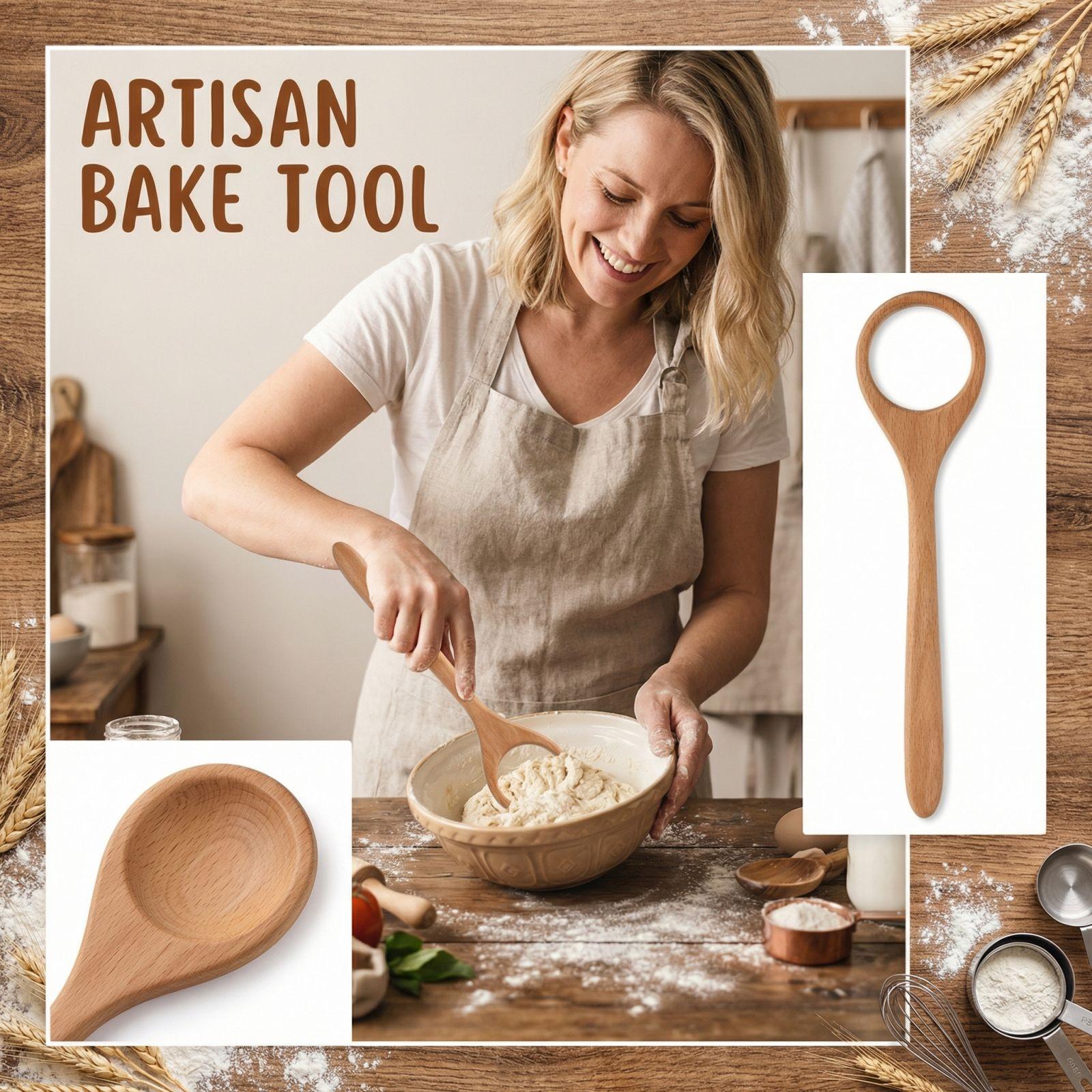 

Wooden Dough Mixer, Beech Wood Hand Whisk, Wooden Mixing Tools, Kitchenware One Size жёлтый