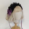 Vintage Lace Top Hat Hair Clip Hair Accessory with Ribbon Headband Lace Flower