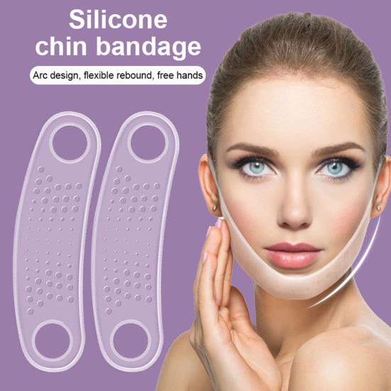 V Line Lifting Chin Strap Reusable Double Chin Reducer Cheek Slimming Sleeping Face Skin Tightening Band Soft Silicone Face Shaper Elastic Strap