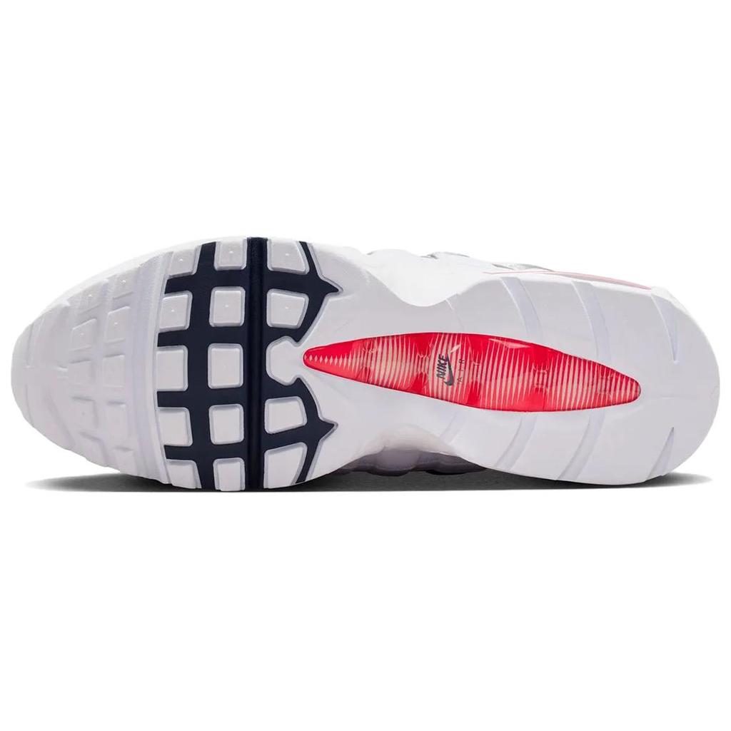 Nike Air Max 95 SE Big Bubble - England Men Sneakers White Speed-Red Metallic-Silver IQ0176-100