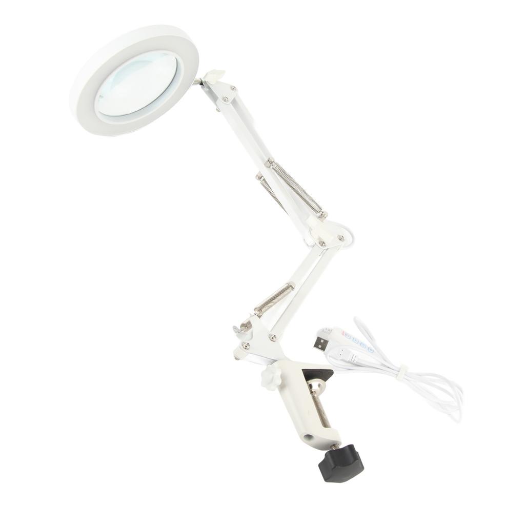Magnifying Desk Lamp 5X Magnification 72 LED Beads 3 Light Modes Dimmable Lighted Magnifying Glass