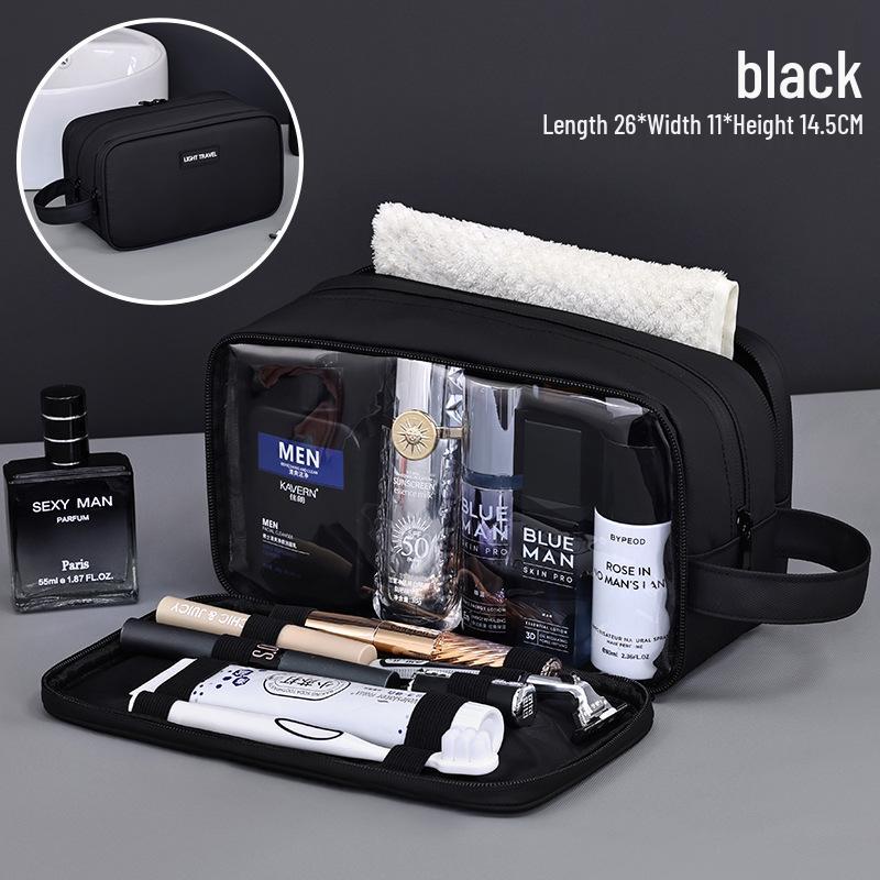 Elite Three-Layer Toiletry Bag: Wet-Dry Separation, Large Capacity, High-End Style for Business Travel
