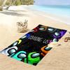 Among Us Print Strandtuch, Großes Weiches Schnelltrocknendes Handtuch für Strand Camping Schwimmen