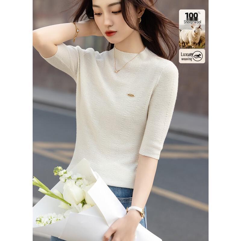 Women s 100% Merino Wool Slim-Fit Jacquard Turtleneck Sweater L