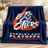 Edmonton Oilers Blanket Flannel Blanket Soft Cozy Plush Throw for Sofa Bed Lightweight Home Decoration Outdoor Camping