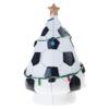 Illuminated Soccer Christmas Tree with Colorful LED  Light Resin Holiday Tree Decoration for Mantels Desktop Display