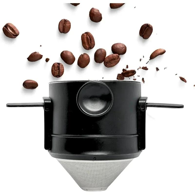 Stainless Steel Coffee Dripper Collapsible Coffee Filter Portable Coffee Accessories Holder Funnel Reusable Tea Coffee Dripper