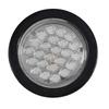2pcs 4" Inch Round White Super Bright Diodes Reverse Backup Tail Sealed Lights Rubber for Trucks Trailers RV Boat 24V