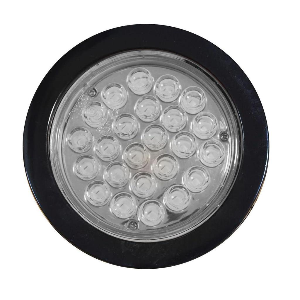 2pcs 4" Inch Round White Super Bright Diodes Reverse Backup Tail Sealed Lights Rubber for Trucks Trailers RV Boat 24V