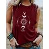 Sun and Moon Pattern Printed Tank Top