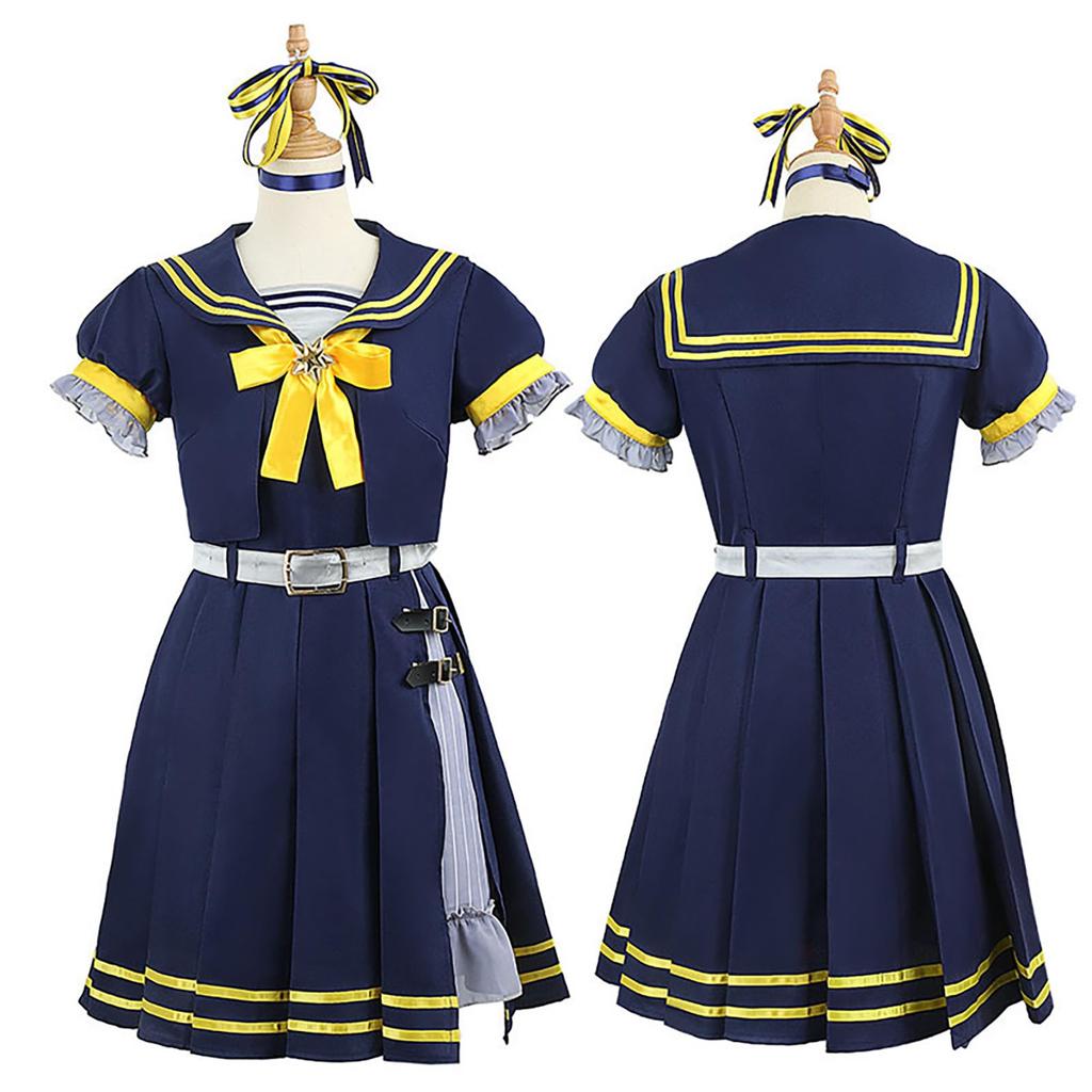 [Milky Time] Hololive Suisei Hoshimachi Cosplay Halloween VTuber Sailor Uniform (Navy)