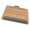 Laptop Table Multifunction Bamboo Lap Desk Bed Tray with Cushion for Reading Writing Playing