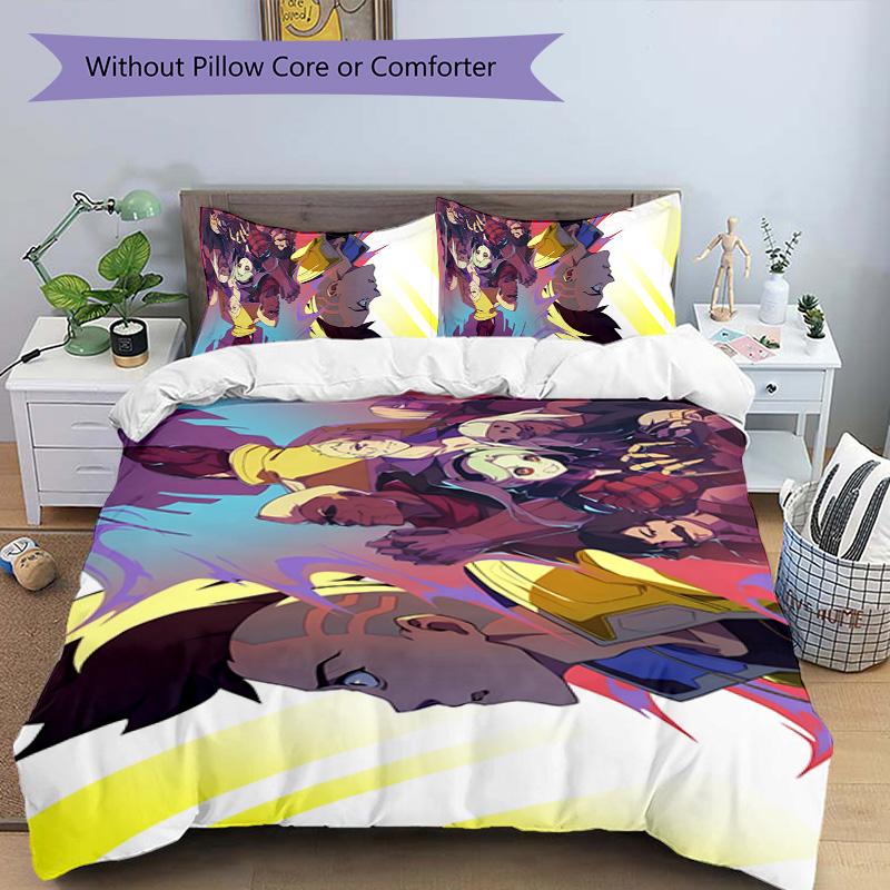 Cyberpunk 3pcs Bedding Set Duvet Cover Closure Includes 1 Duvet Cover & 2 Pillowcases for All Seasons Bedroom Home Dorm Decor