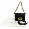 Pristine COACH Shoulder Bag Idol Bag Black Leather Women CM557 Used