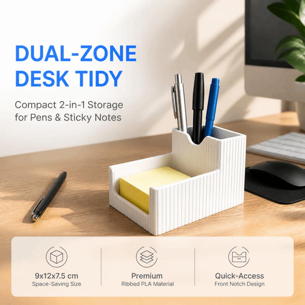 3D Printed Striped Pen Holder Plastic Desktop Storage Rack Business Card Box  School