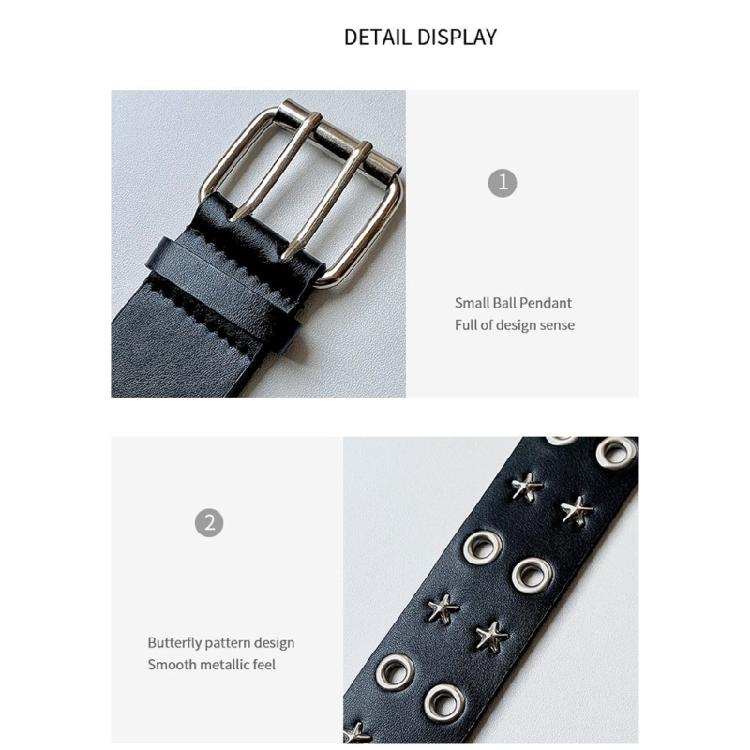 Punk Star Eyelet Belt For Fashion Music Festival And Daily Wear PU Leather Design Waiststrap for Theme Party Gathering