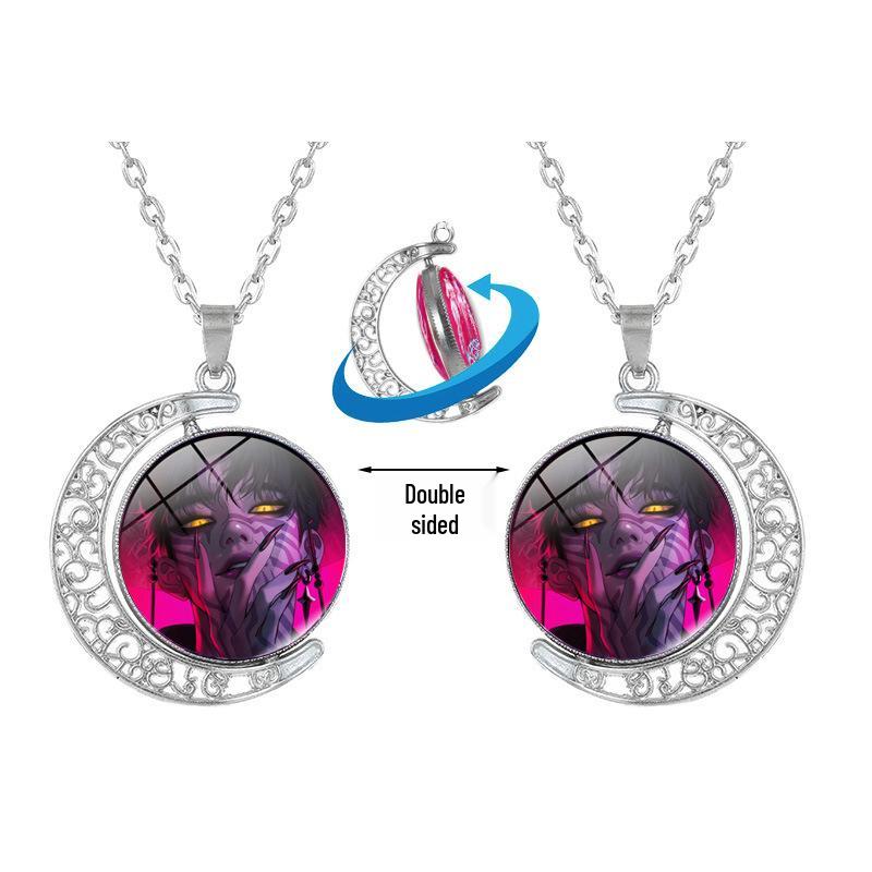 

Двосторонній обертовий кулон-місяць - K-POP Прикраси Тріо Мисливців на Демонів