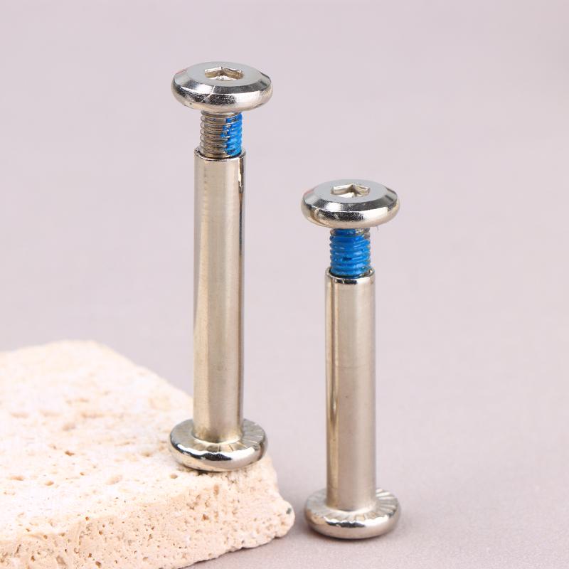 10 komplekti Rullslidošanas daļas Ass Vīriešu sieviešu skrūves Diametrs 6 mm * 31 mm / 36 mm Pieaugušam bērnam Brīvā slidošana Inlaina slidošanas riteņi