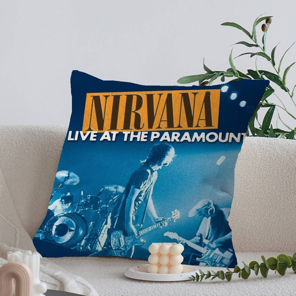 Rock Classic N-Nirvana Band Cushion Cover Pillow Cover Decor Pillowcase Printed Cushion Case For Couch