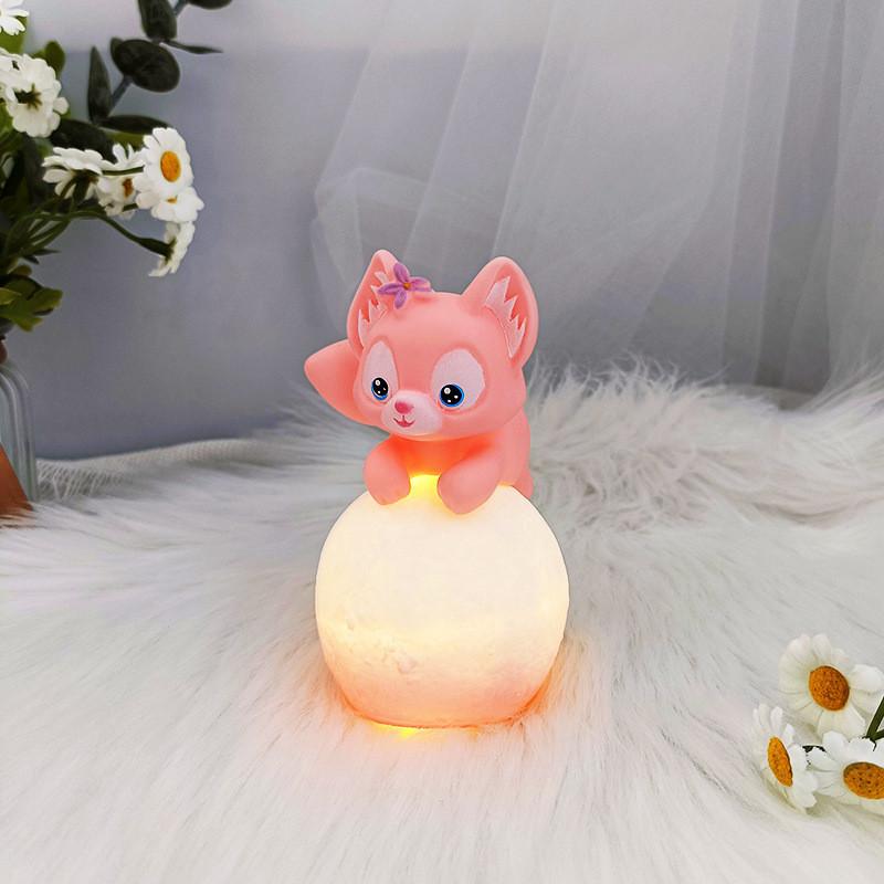 

Enamel Moon Cute Jade Gui Dog Glowing Toy Night Light Button Cell Power Supply StyleC