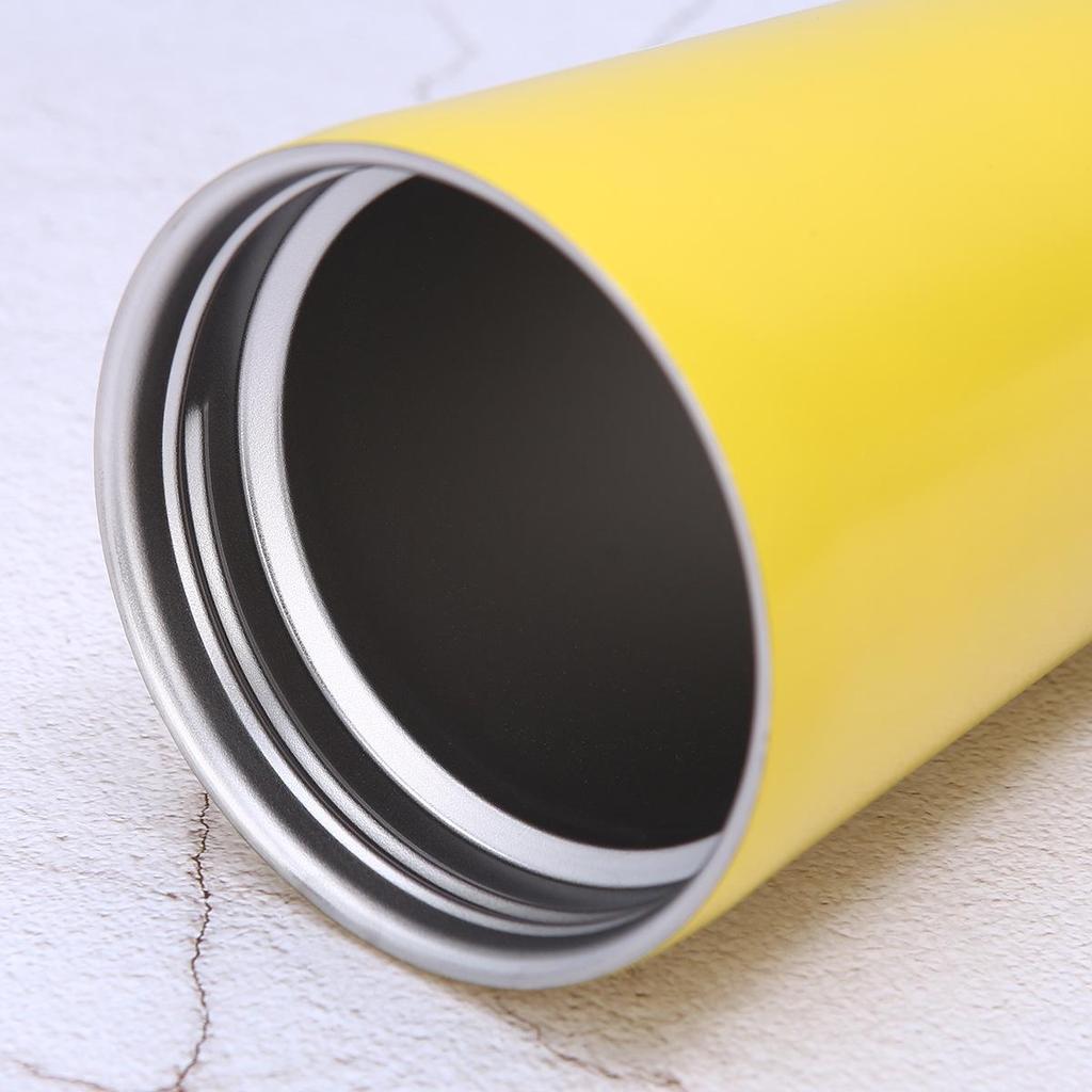 In Stock 304 Stainless Steel Straw Cup with Gold Rim - Portable Outdoor Thermos for Car Use