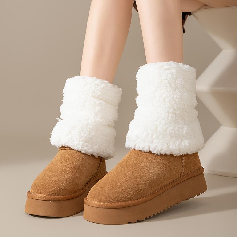 Plush Sock Covers Add Plush and Thickened Leg Guards In Autumn and Winter Warm Leg Sleeves