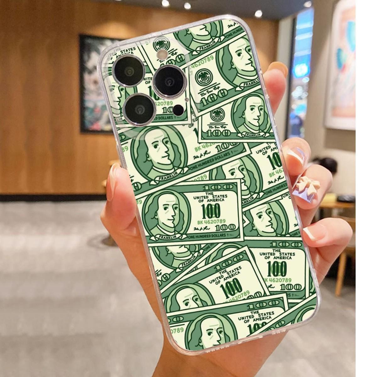 Green Drop-proof Transparent Case for iPhone 14/15/16/17 Promax iPhone 12 Pro