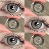 EYESHARE 1Pair Color Contact Lenses for Eyes Natural Brown Yearly Use Lenses Gray Multicolored Contact Lens Gray Pupils Lens