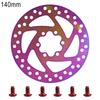 140MM Brake Disc for Kukirin G2 Pro G2 MAX Electric Scooter Colorful Disc Brakes Part Stainless Steel Disc With 6 Screws